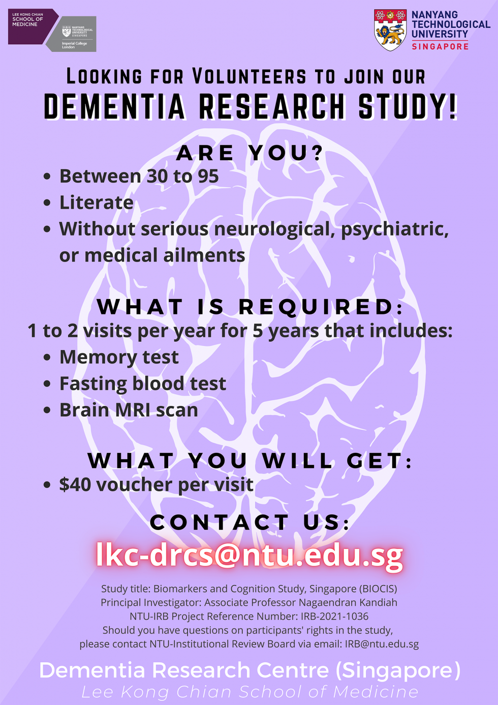 PosterDementia Research Centre Singapore